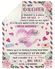 BIG HUG - LOVELY GIFT FOR GRANDDAUGHTER Sherpa Fleece Blanket tile