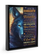 Believe In Yourself - Best Gift For Granddaughter Floating Framed Canvas Prints Black tile