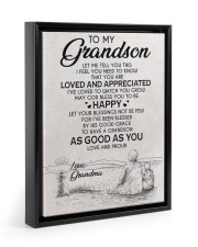 LOVED AND APPRECIATED - PERFECT GIFT FOR GRANDSON Floating Framed Canvas Prints Black tile