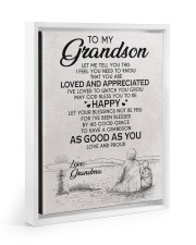 LOVED AND APPRECIATED - PERFECT GIFT FOR GRANDSON Floating Framed Canvas Prints White tile