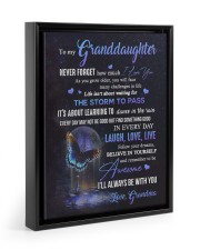BELIEVE IN YOURSELF - LOVELY GIFT FOR GRANDDAUGHTER Floating Framed Canvas Prints Black tile