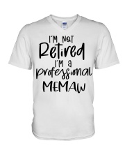 I'm Not Retired - I'm A Professional Memaw V-Neck T-Shirt tile