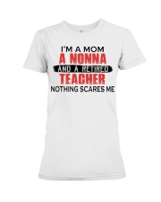 AND A RETIRED - PERFECT GIFT FOR TEACHER Premium Fit Ladies Tee tile