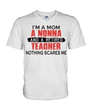 AND A RETIRED - PERFECT GIFT FOR TEACHER V-Neck T-Shirt tile