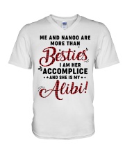 ME AND NANOO ARE MORE THAN BESTIES V-Neck T-Shirt tile