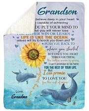YOU EITHER WIN OR LEARN-AMAZING GIFT FOR GRANDSON Large Sherpa Fleece Blanket - 60" x 80" thumbnail