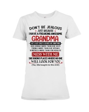 I HAVE FREAKING AWESOME GRANDMA Premium Fit Ladies Tee tile
