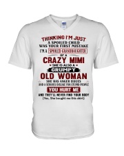I'M A SPOILED GRANDDAUGHTER OF A CRAZY MIMI V-Neck T-Shirt tile