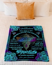 YOU ARE A GIFT - GRANDMA TO GRANDSON Small Fleece Blanket - 30" x 40" aos-coral-fleece-blanket-30x40-lifestyle-front-04