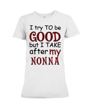 TRY TO BE GOOD - GIFT FOR GRANDKIDS Premium Fit Ladies Tee tile