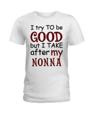 TRY TO BE GOOD - GIFT FOR GRANDKIDS Ladies T-Shirt tile