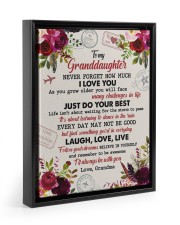 Never Forget How Much I Love You - Lovely Gift For Granddaughter Floating Framed Canvas Prints Black tile