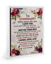 Never Forget How Much I Love You - Lovely Gift For Granddaughter Floating Framed Canvas Prints White tile