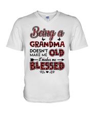 BEING A GRANDMA DOESN'T MAKE ME OLD V-Neck T-Shirt tile