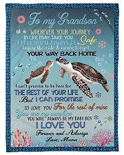 I LOVE YOU - GRANDSON GIFT WITH TURTLE Small Fleece Blanket - 30" x 40" front