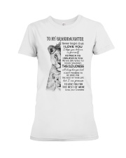 BELIEVE IN YOURSELF - GRANDDAUGHTER GIFT WITH LION Premium Fit Ladies Tee tile