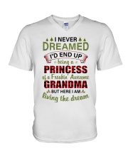 I Am Living The Dream - Best Gift For Granddaughter V-Neck T-Shirt tile