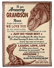 JUST DO YOUR BEST - GREAT GIFT FOR GRANDSON Small Fleece Blanket - 30" x 40" front