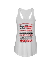 YOU CAN'T SCARE ME - I HAVE A CRAZY GRANDMA Ladies Flowy Tank tile