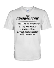 THE GRANMA CODE - BEDTIME IS WHENEVER V-Neck T-Shirt tile