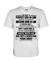 MESS WITH ME - GREAT GIFT FOR SON-IN-LAW V-Neck T-Shirt tile