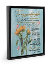 THE GIFT OF LIFE - GREAT GIFT FOR GRANDDAUGHTER Floating Framed Canvas Prints Black tile