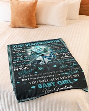 YOU WILL ALWAYS BE MY - GIFT FOR GRANDDAUGHTER Small Fleece Blanket - 30" x 40" aos-coral-fleece-blanket-30x40-lifestyle-front-01