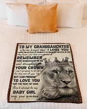 I LOVE YOU - GREAT GIFT FOR GRANDDAUGHTER Small Fleece Blanket - 30" x 40" aos-coral-fleece-blanket-30x40-lifestyle-front-04