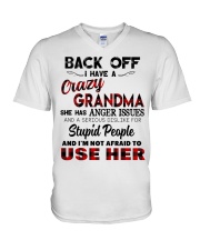 I HAVE A CRAZY GRANDMA - GREAT GIFT FOR GRANDCHILD V-Neck T-Shirt tile