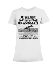 IT'S MY GRANDMA'S FAULT - GIFT FOR GRANDCHILDREN Premium Fit Ladies Tee tile