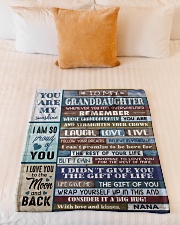 FOLLOW YOUR DREAMS - NANA TO GRANDDAUGHTER Small Fleece Blanket - 30" x 40" aos-coral-fleece-blanket-30x40-lifestyle-front-04