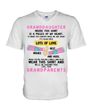 I'LL BE HUGGING YOU - BEST GIFT FOR GRANDDAUGHTER V-Neck T-Shirt tile