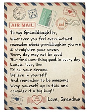 A BIG HUG - TO GRANDDAUGHTER FROM GRANDMA Small Fleece Blanket - 30" x 40" front