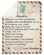 A BIG HUG - TO GRANDDAUGHTER FROM GRANDMA Sherpa Fleece Blanket tile