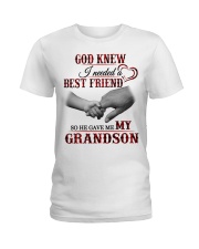 GOD GAVE ME MY GRANDSON - SPECIAL GIFT FOR GRANDMA Ladies T-Shirt tile