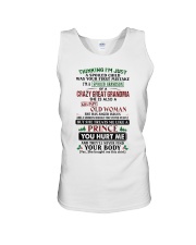 I'm A Spoiled Grandson Of A Crazy Great Grandma Unisex Tank tile