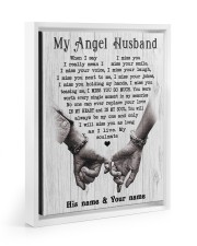 I MISS YOU SO MUCH - MY ANGEL HUSBAND Floating Framed Canvas Prints White tile