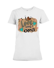 I LOVE BEING A OMA - PERFECT GIFT FOR OMA Premium Fit Ladies Tee tile