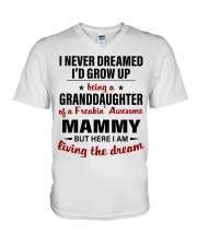 LIVING THE DREAM - BEST GIFT FOR GRANDDAUGHTER V-Neck T-Shirt tile
