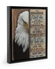 I LOVE YOU - AMAZING GIFT FOR GRANDSON FROM NANA Floating Framed Canvas Prints Black tile