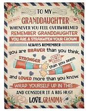 FEEL OVERWHELMED - GRANDMA TO GRANDDAUGHTER Small Fleece Blanket - 30" x 40" front