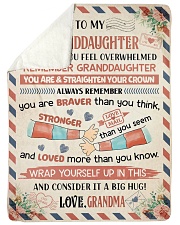 FEEL OVERWHELMED - GRANDMA TO GRANDDAUGHTER Sherpa Fleece Blanket tile