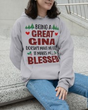 Perfect Gift For Gina Hooded Sweatshirt apparel-hooded-sweatshirt-lifestyle-front-101