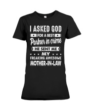 I ASKED GOD - PERFECT GIFT FOR DAUGHTER-IN-LAW Premium Fit Ladies Tee tile