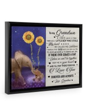 Keep Me In Your Heart - Amazing Gift For Grandson Floating Framed Canvas Prints Black tile