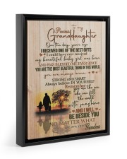 I WILL BE BESIDE YOU - GRANDMA TO GRANDDAUGHTER Floating Framed Canvas Prints Black tile