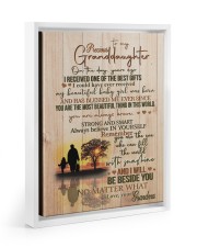 I WILL BE BESIDE YOU - GRANDMA TO GRANDDAUGHTER Floating Framed Canvas Prints White tile