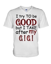 TAKE AFTER MY GIGI - SPECIAL GIFT FOR GRANDKIDS V-Neck T-Shirt tile