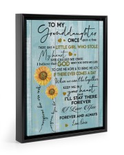 I LOVE YOU FOREVER - GREAT GIFT FOR GRANDDAUGHTER Floating Framed Canvas Prints Black tile