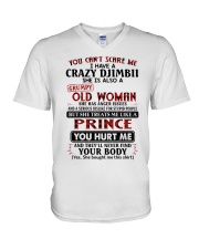 You Can't Scare Me - Best Gift For Grandson V-Neck T-Shirt tile